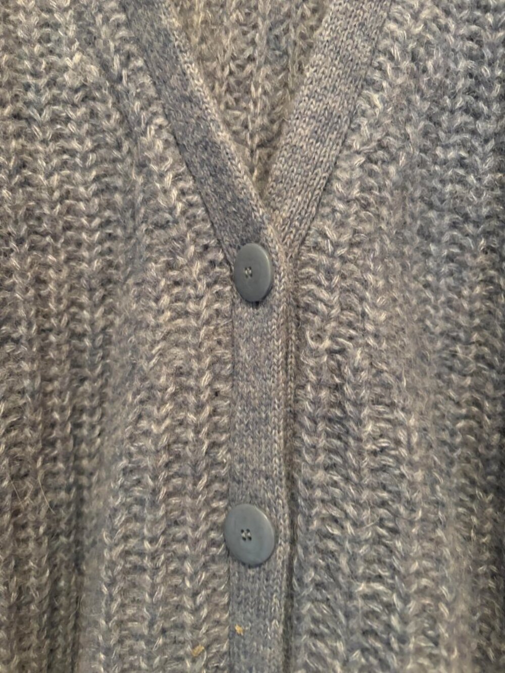 BEAUTIFUL SEZANE EMILE CARDIGAN IN DENIM BLUE COLOR L WORN ONCE - Picture 7 of 7